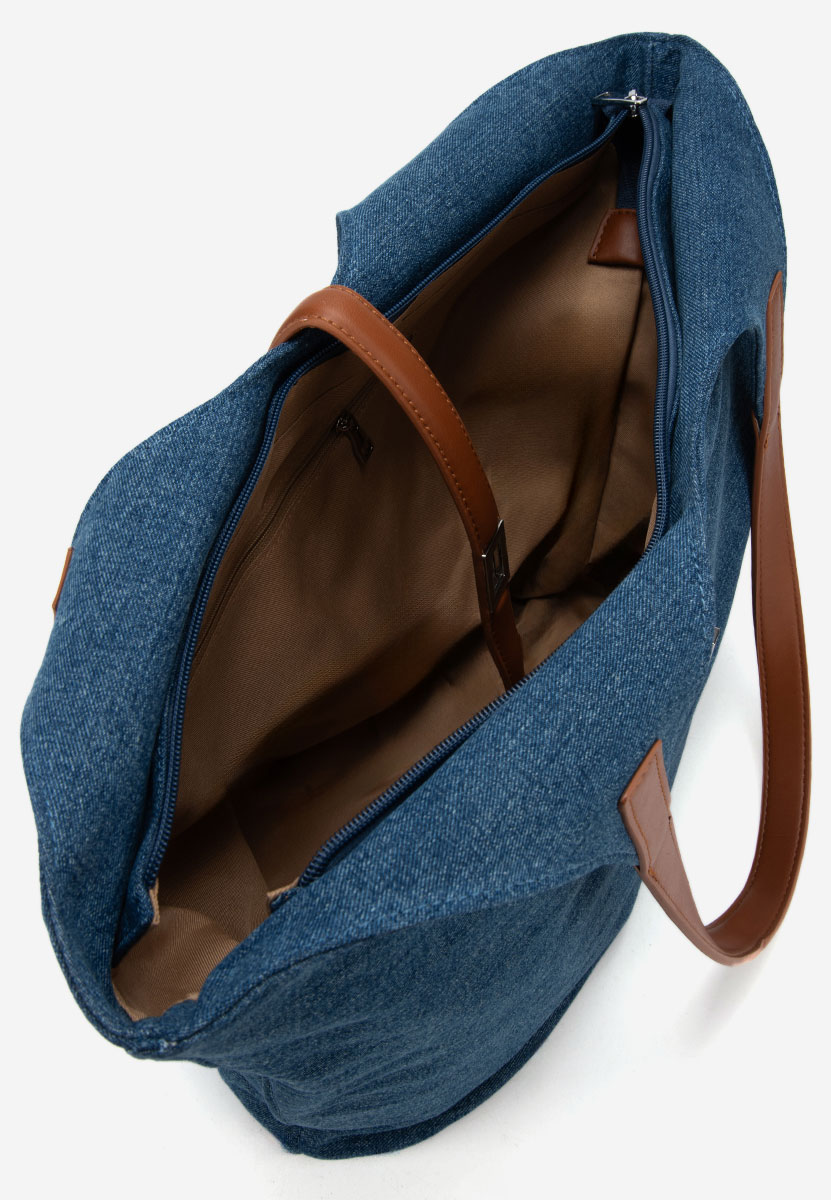 Denim rukojeť kabelky Dafina V3