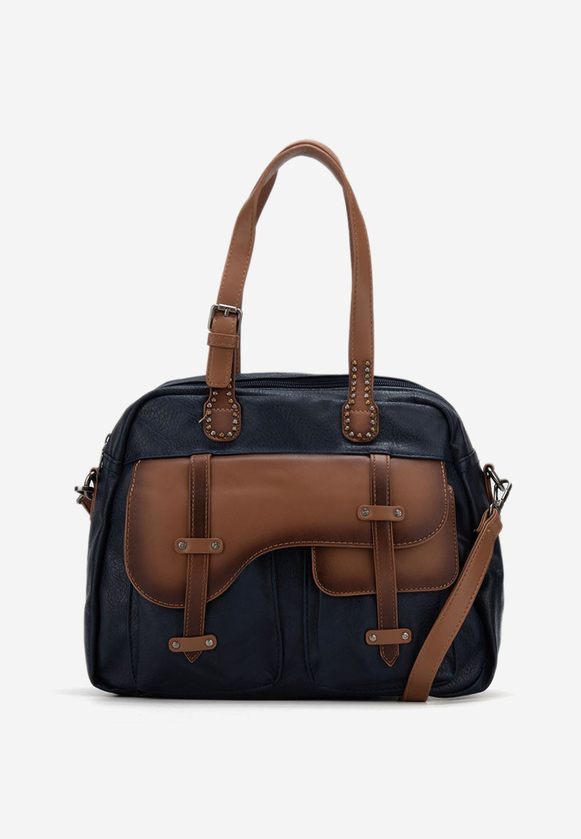 Tmavě modré rukojeť kabelky Tizziana