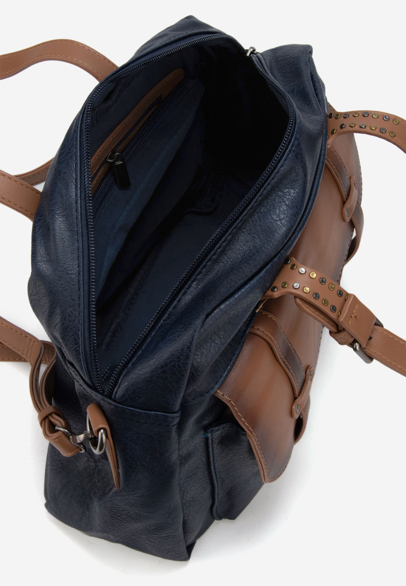 Tmavě modré rukojeť kabelky Tizziana