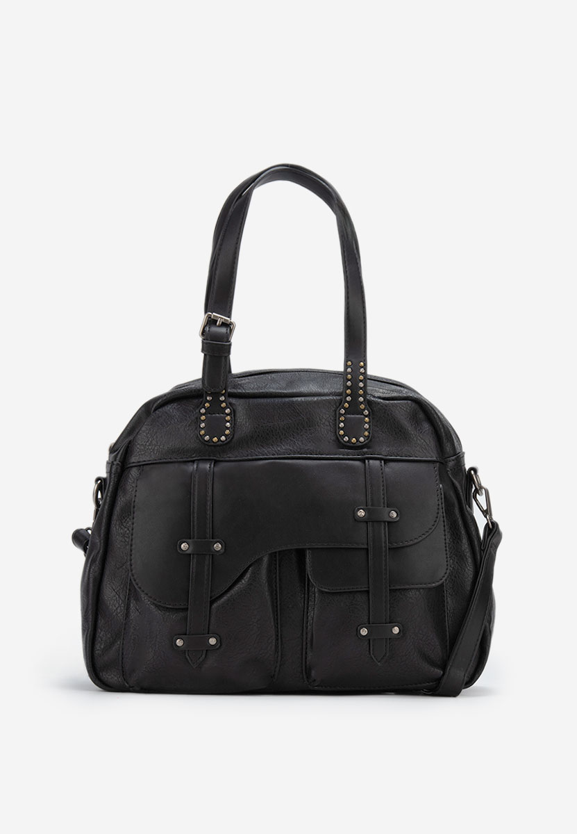 Černá rukojeť kabelky Tizziana