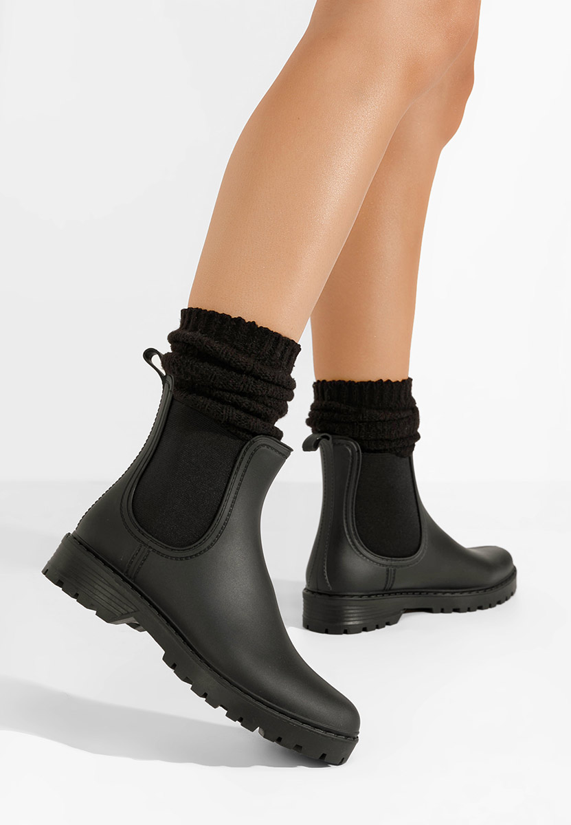 Černé dámské kotníkové holínky Godiva