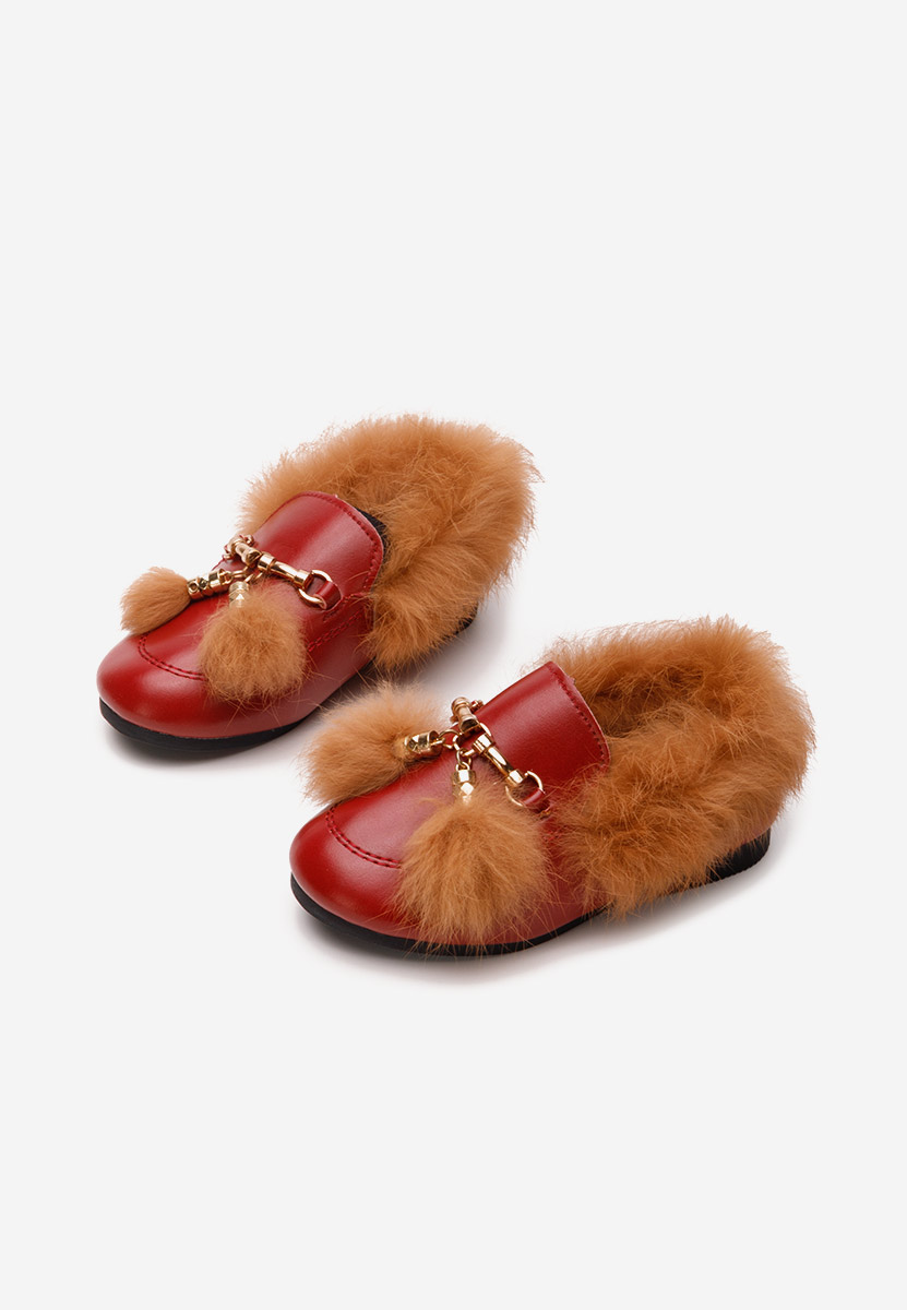 Červené dívčí mokasíny Emerly