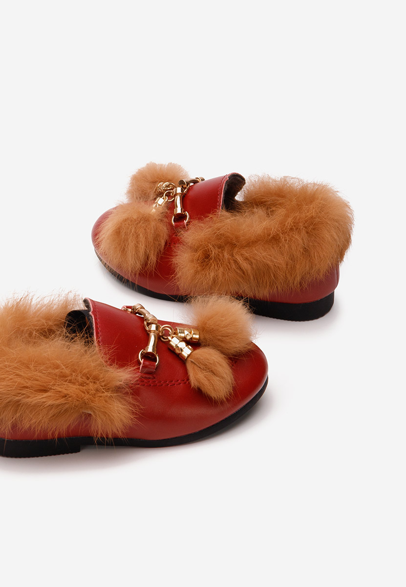 Červené dívčí mokasíny Emerly