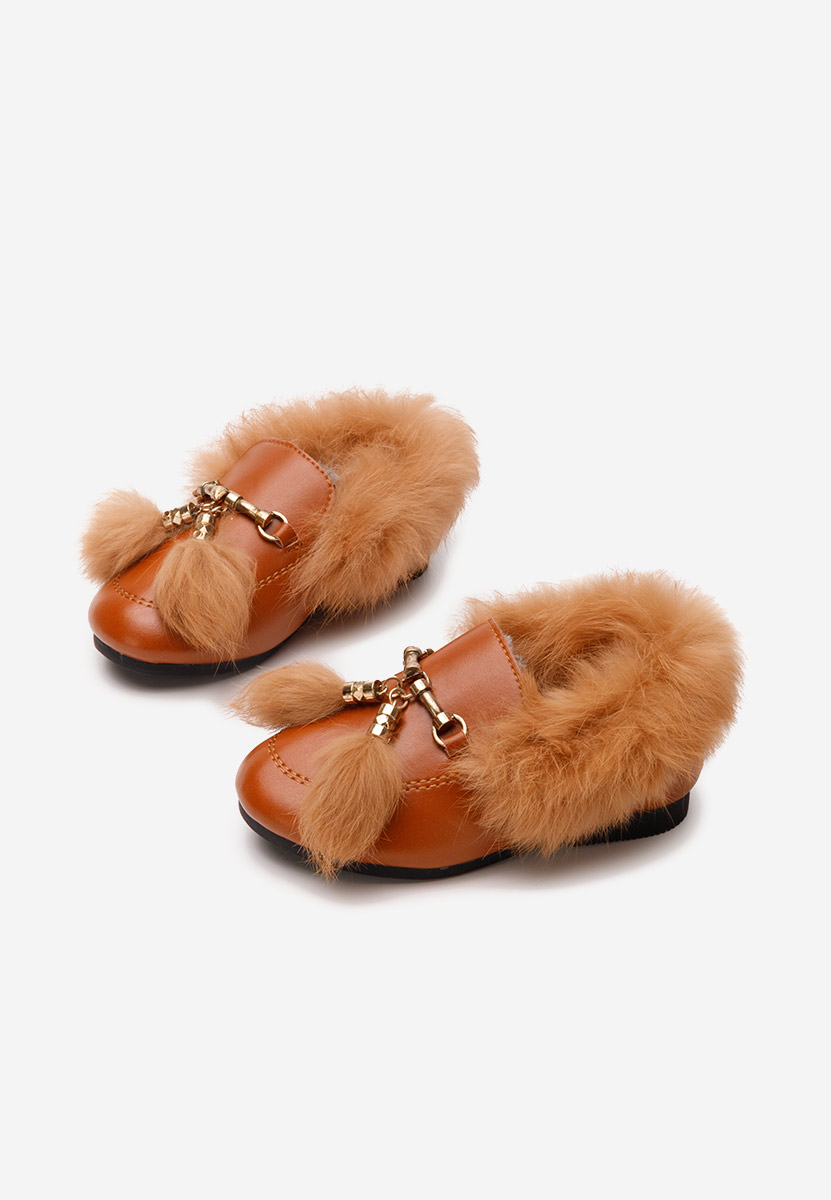 Hnedé dívčí mokasíny Emerly