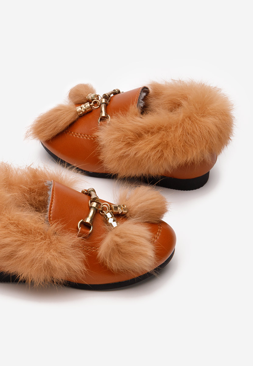 Hnedé dívčí mokasíny Emerly