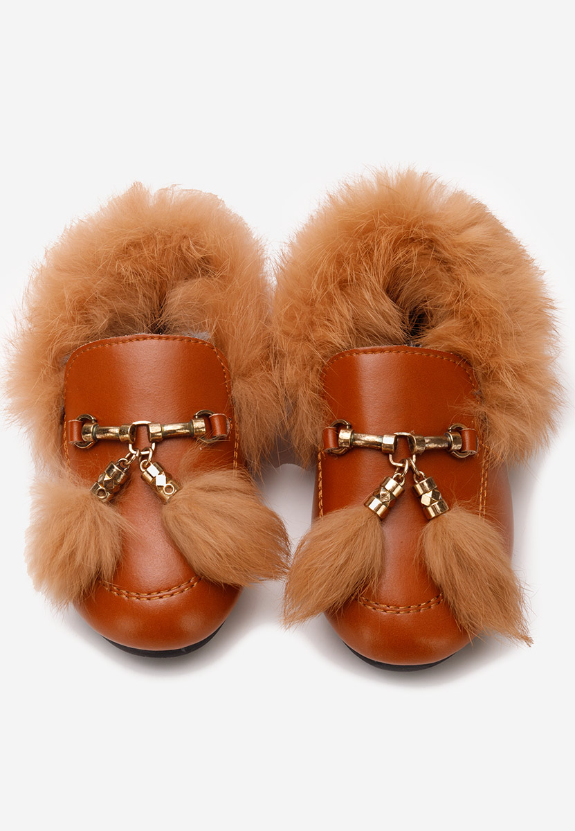 Hnedé dívčí mokasíny Emerly