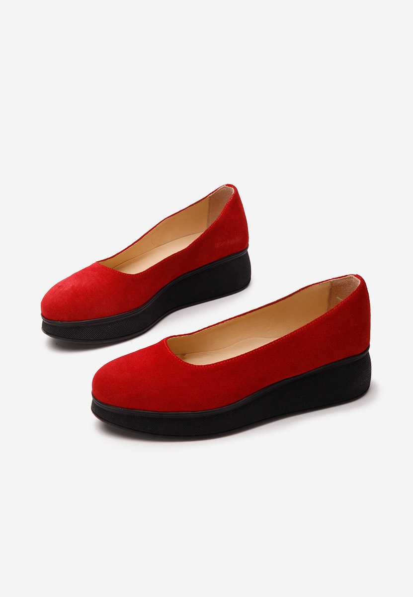 Červené lodičky na platformě Cantoria V2