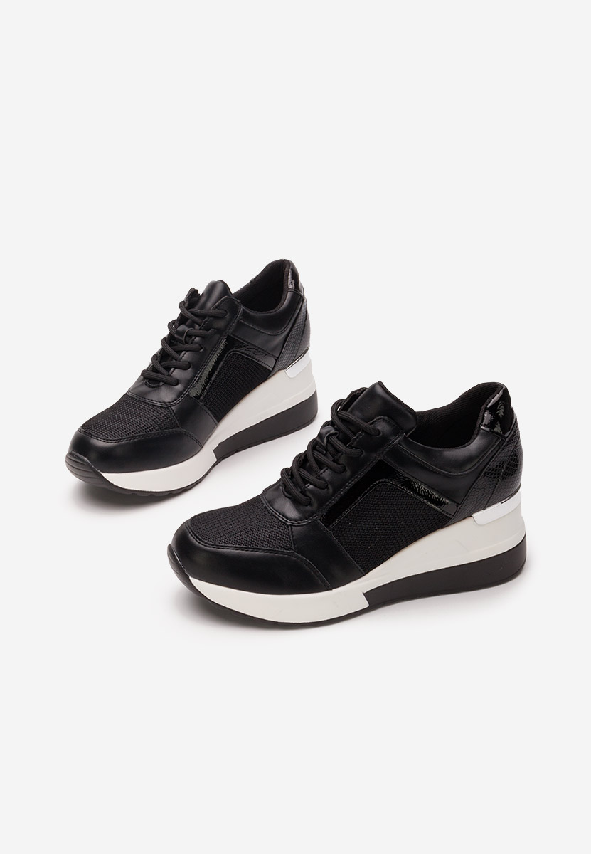 Černé dámské tenisky na klínku Venista V2