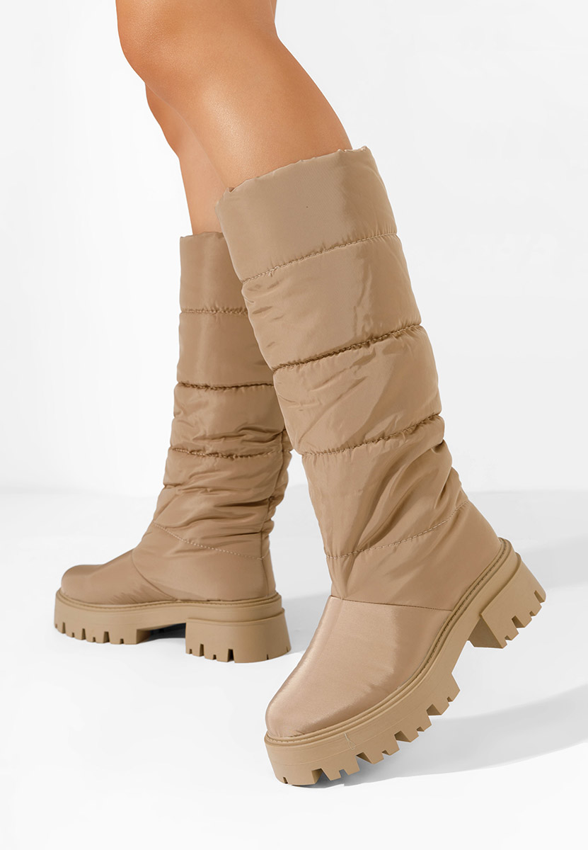 Khaki dámské zimní kozačky Peppa