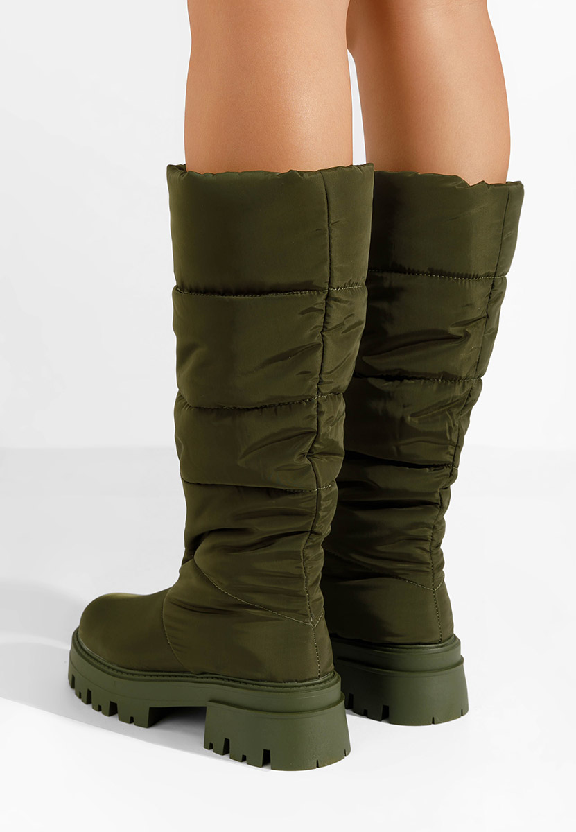 Zelené dámské zimní kozačky Peppa