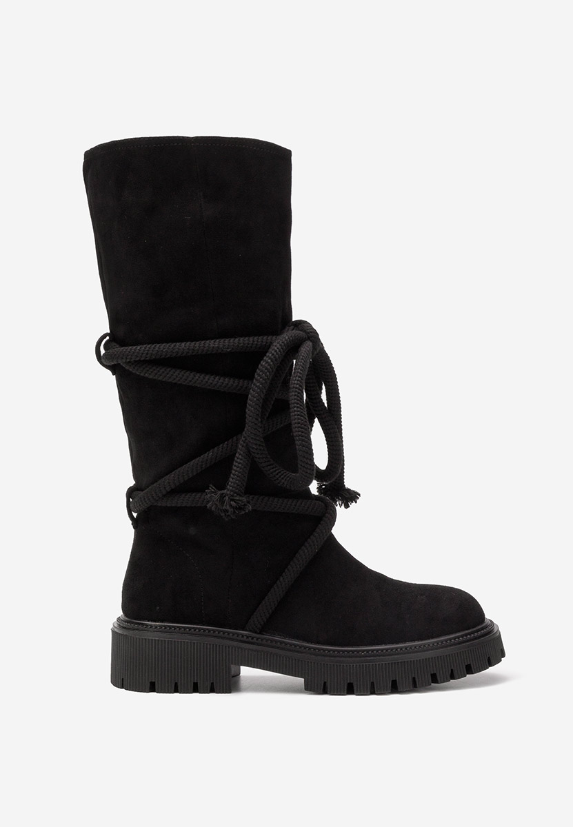 Černé dámské nízké kozačky Iekna