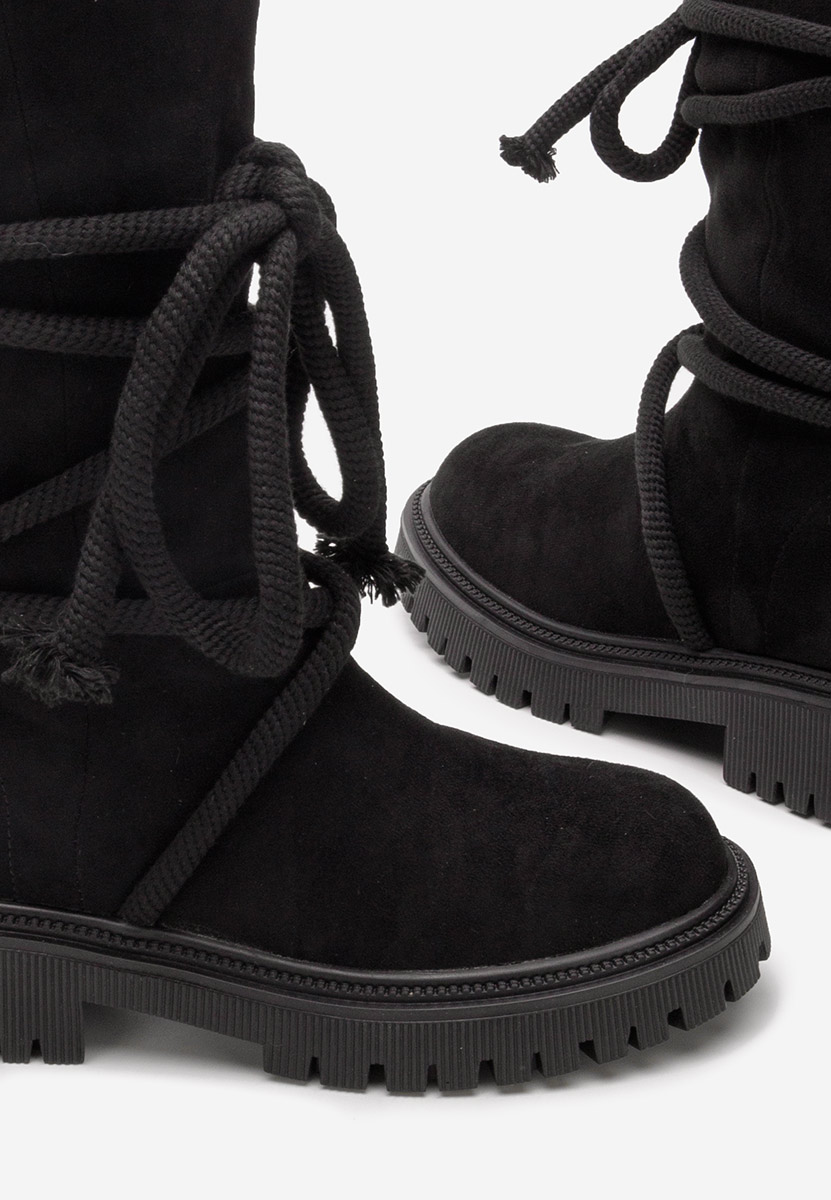 Černé dámské nízké kozačky Iekna