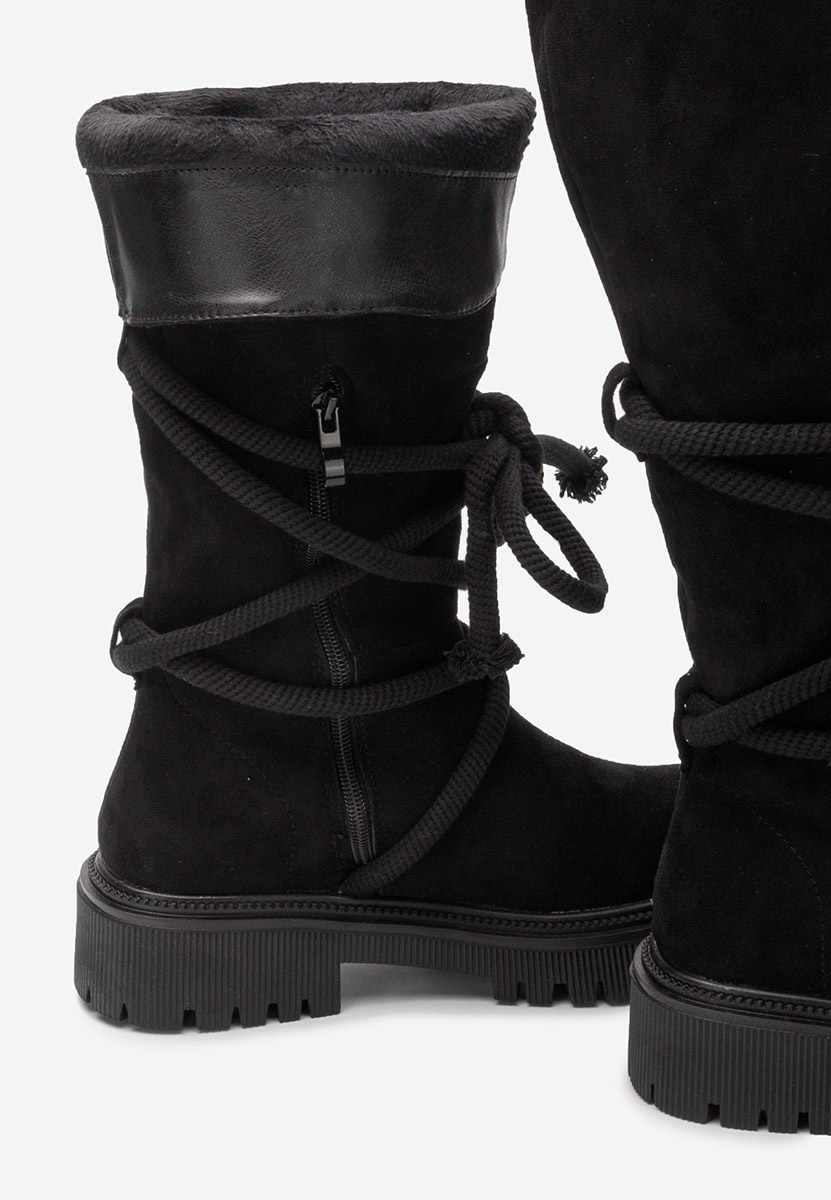 Černé dámské nízké kozačky Iekna