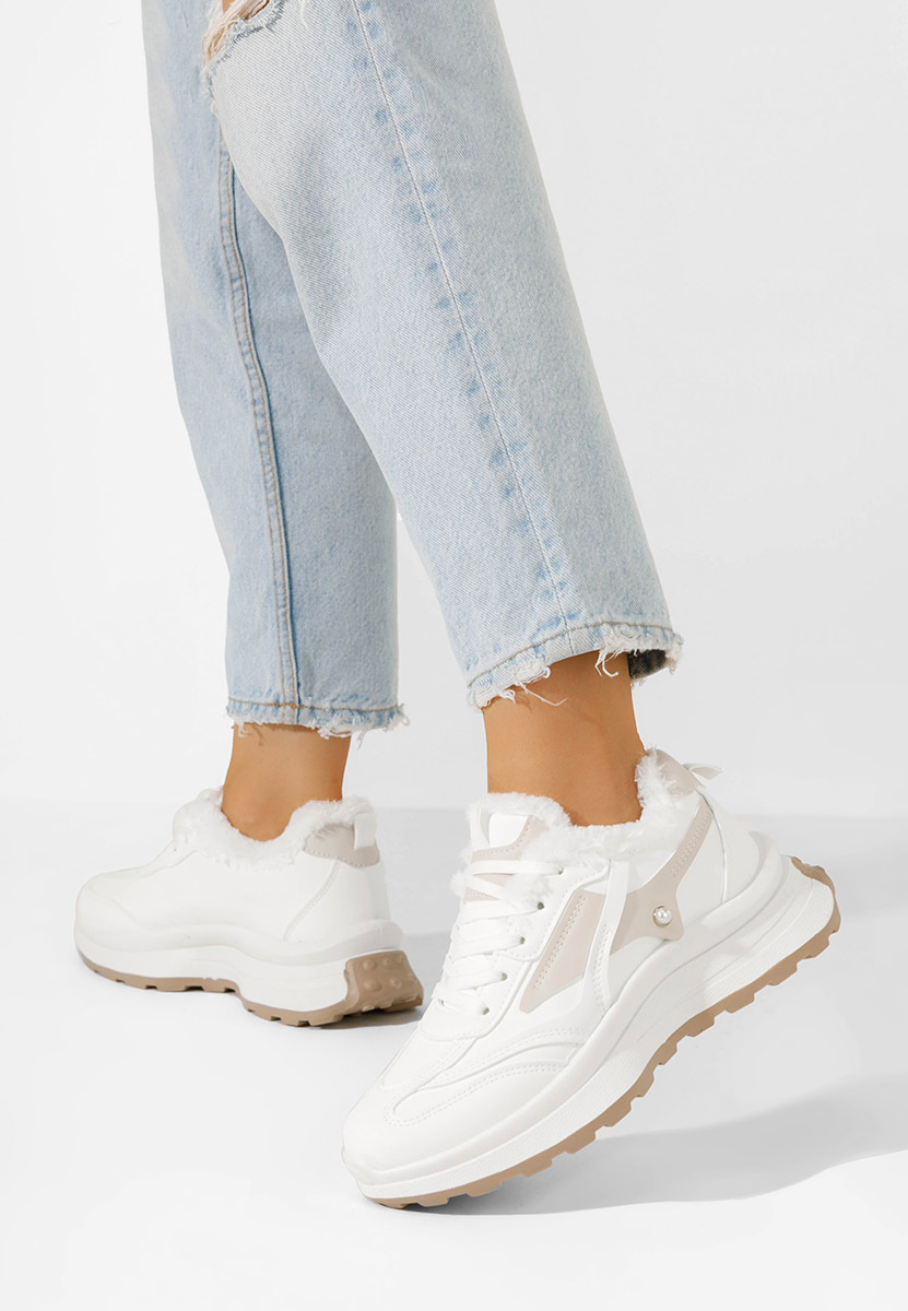 Bílé zimní tenisky dámské Elliza