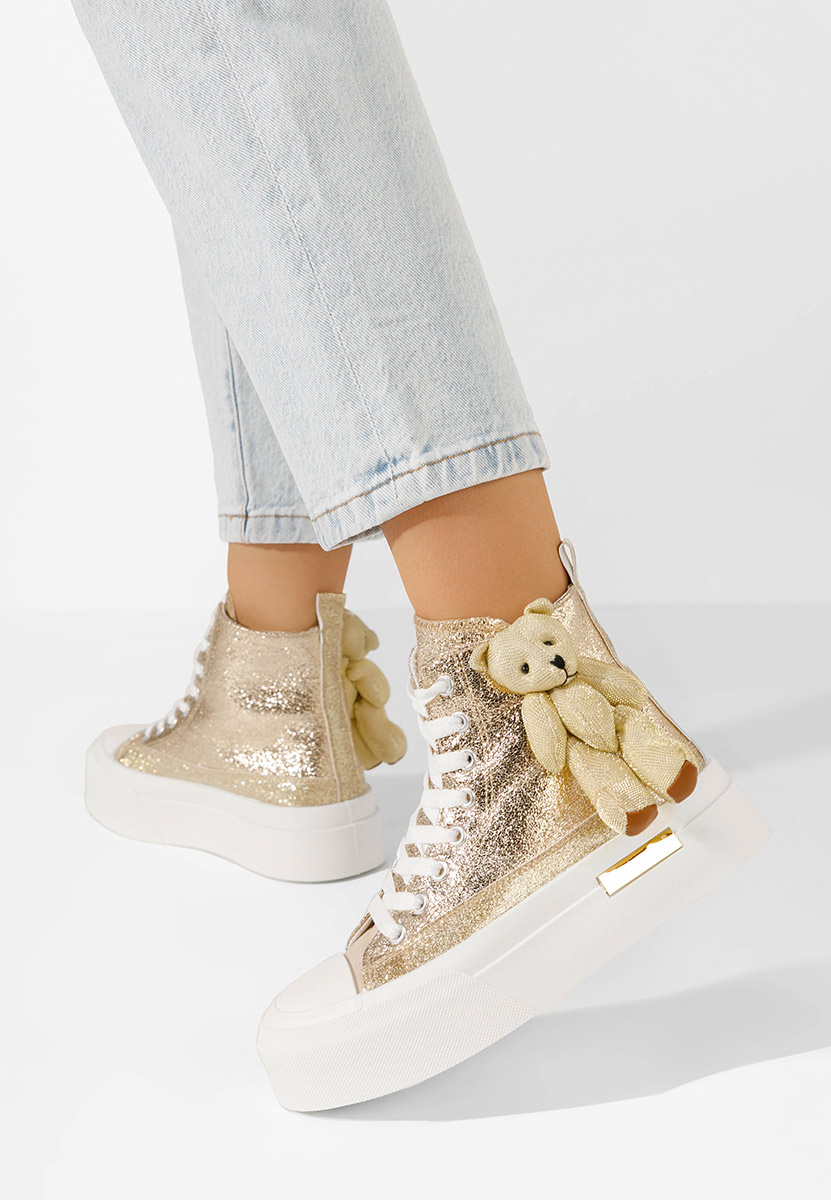 Zlaté kotníkové tenisky Alisea