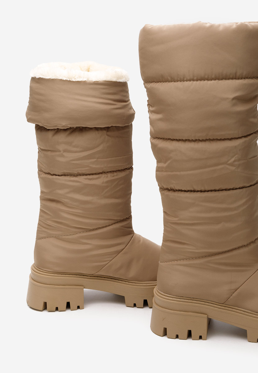 Khaki dámské zimní kozačky Peppa