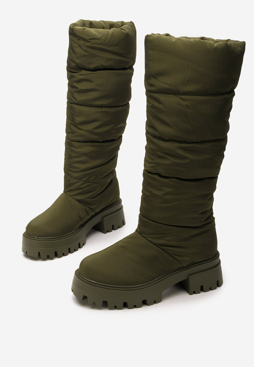 Zelené dámské zimní kozačky Peppa