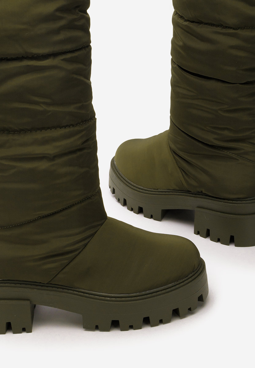 Zelené dámské zimní kozačky Peppa