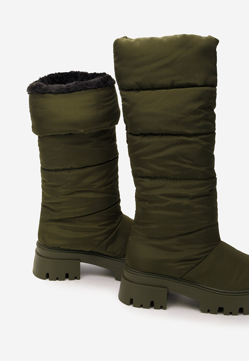 Zelené dámské zimní kozačky Peppa