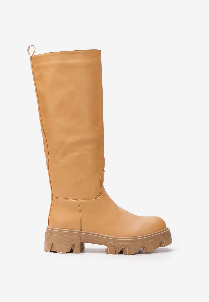 Camelové dámské kozačky Oserra