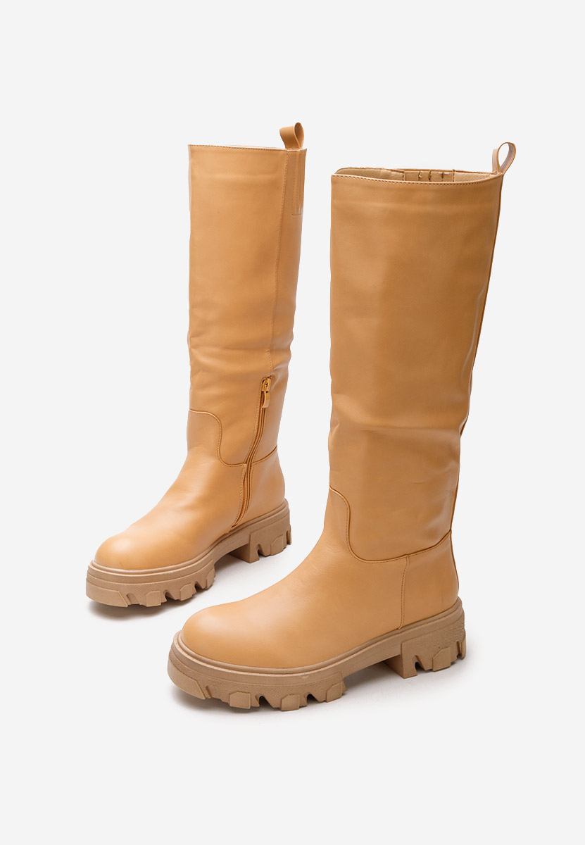 Camelové dámské kozačky Oserra