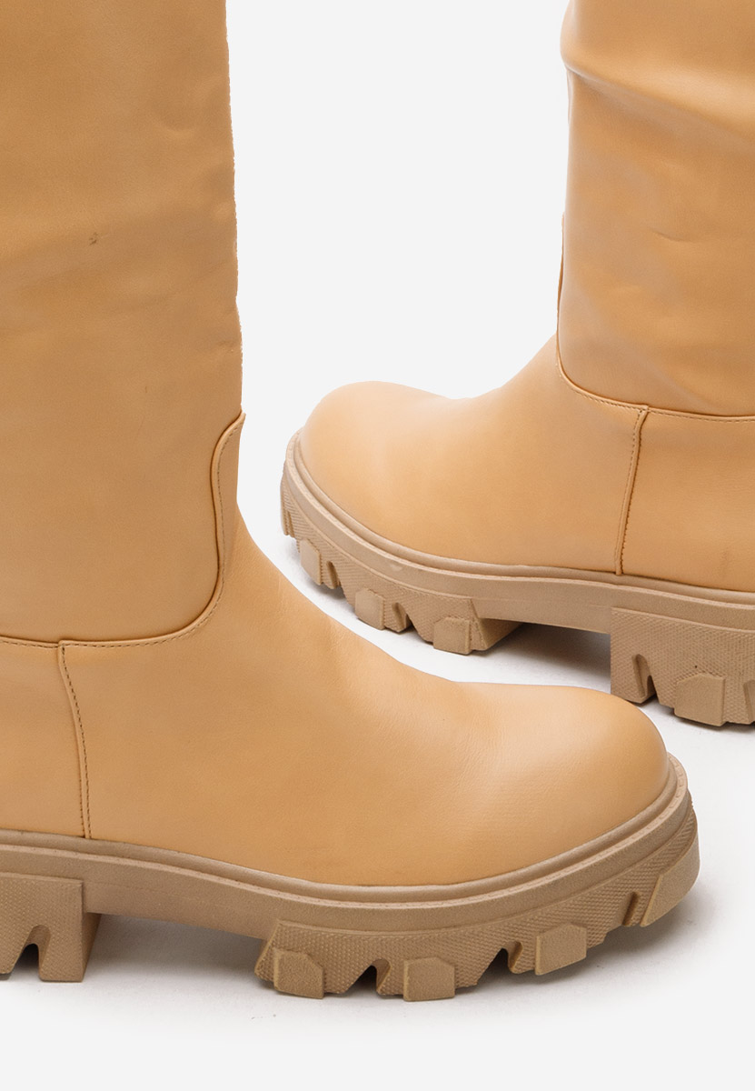 Camelové dámské kozačky Oserra