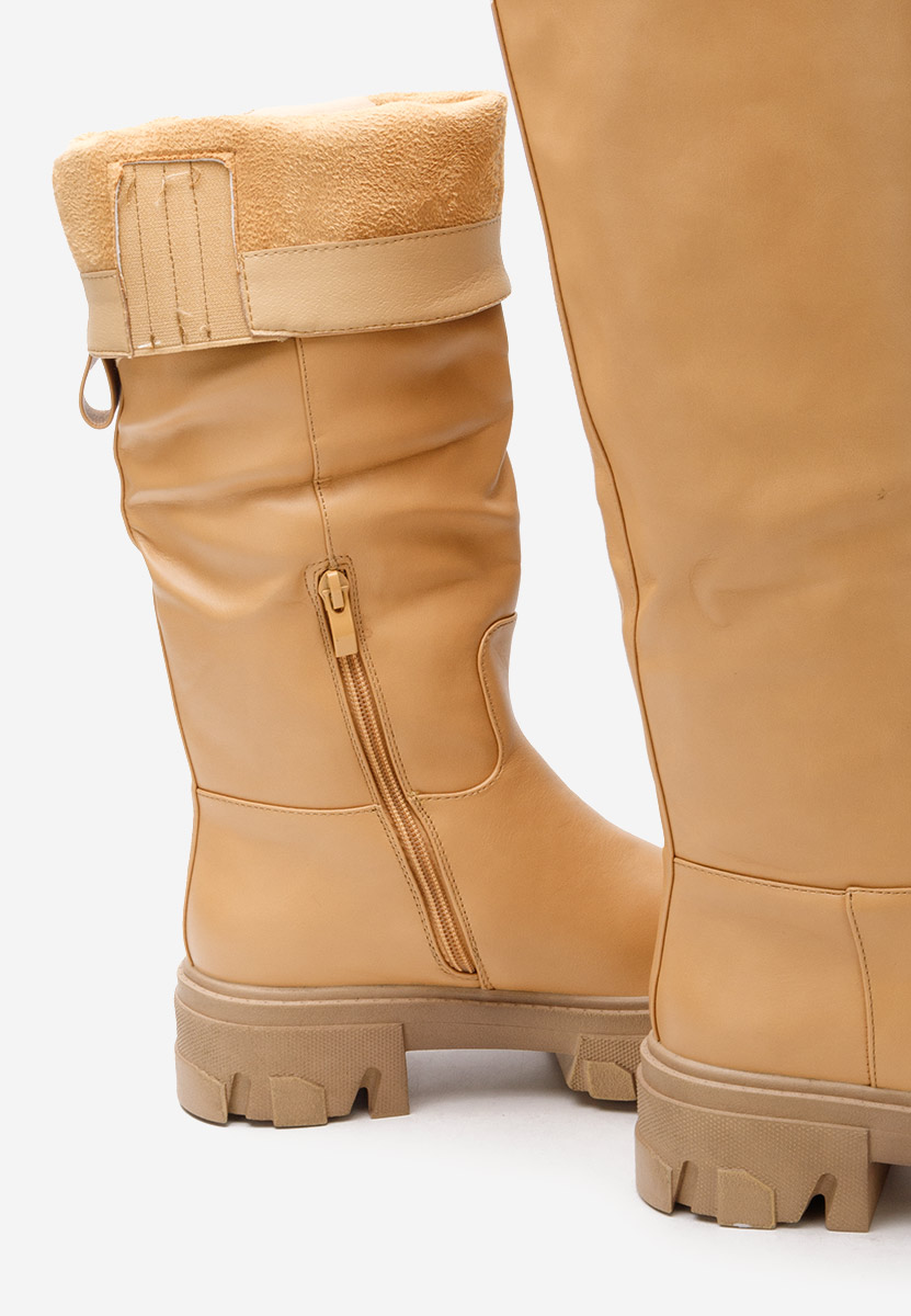 Camelové dámské kozačky Oserra