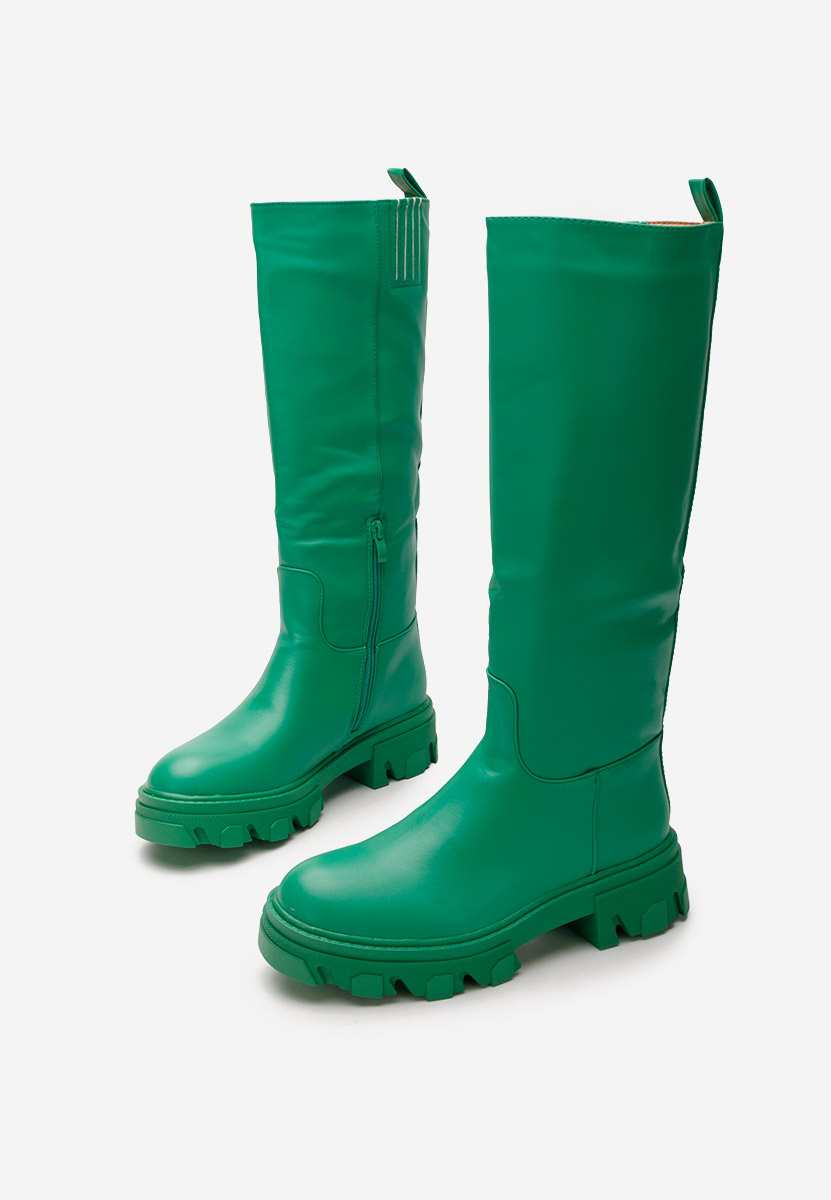 Zelené dámské kozačky Oserra