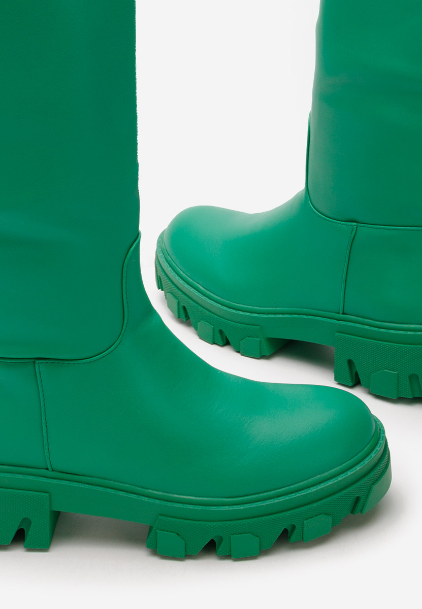 Zelené dámské kozačky Oserra