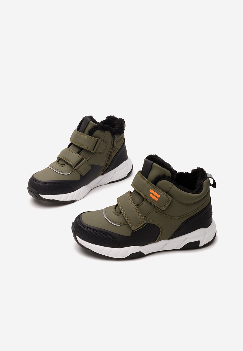 Khaki chlapecké kotníkové boty Arstel