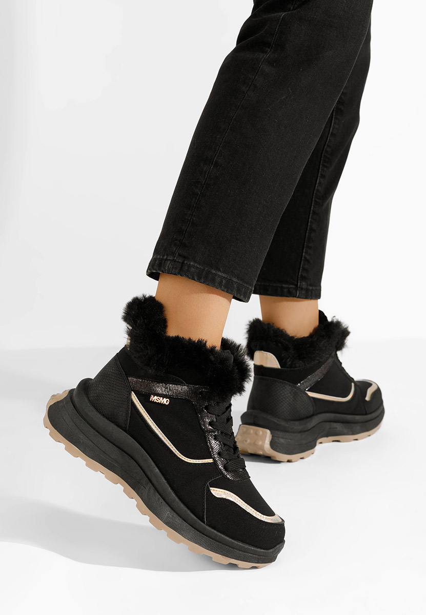 Černé zimní tenisky dámské Toska