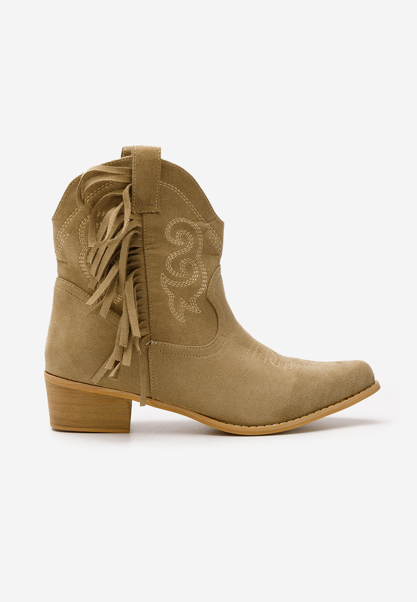 Khaki kotníkové boty cowboy Matesa