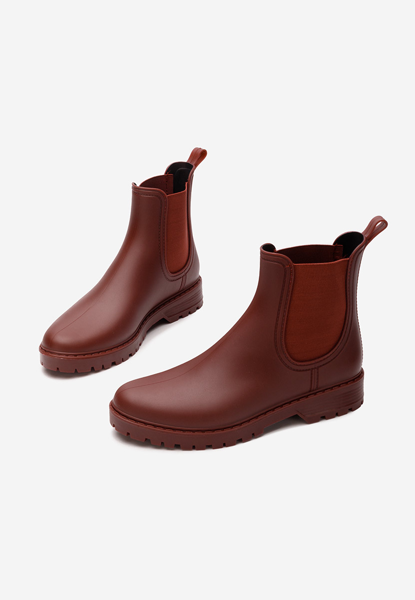 Červené dámské kotníkové holínky Godiva