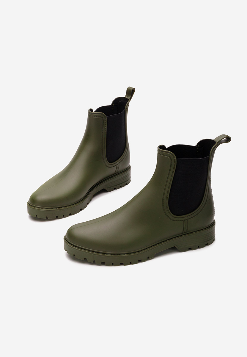 Zelené dámské kotníkové holínky Godiva