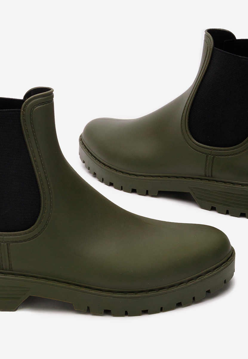 Zelené dámské kotníkové holínky Godiva