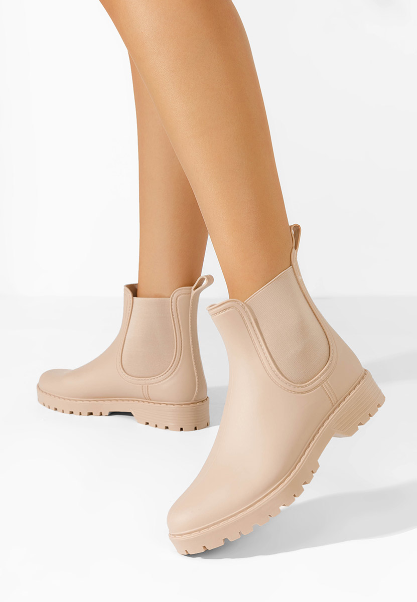 Béžové dámské kotníkové holínky Godiva