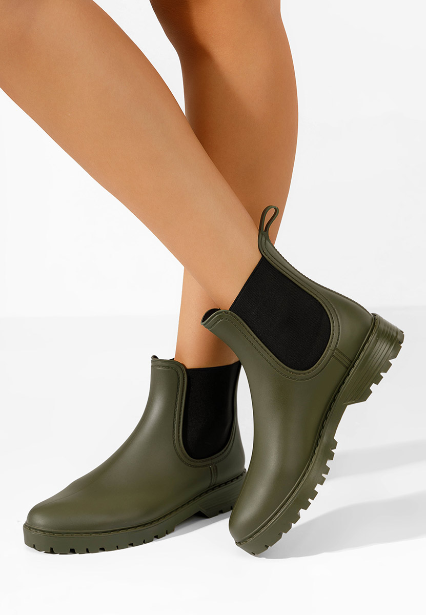 Zelené dámské kotníkové holínky Godiva