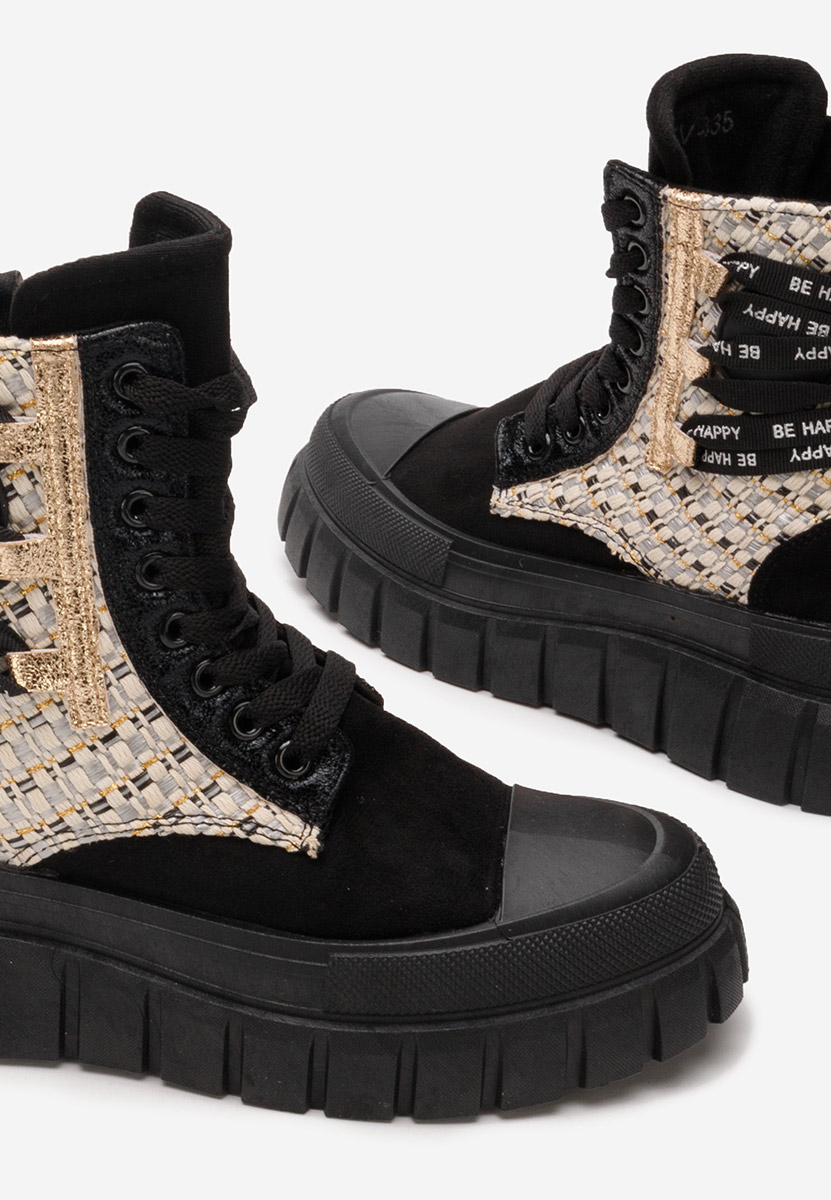 Černé dámské kotníková obuv Brenia