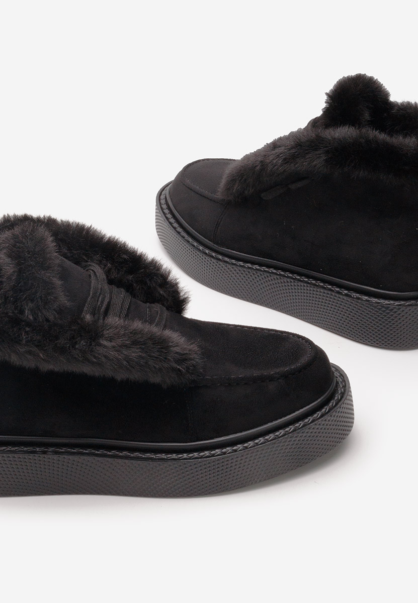 Černé kotníkové zimní boty Hazey