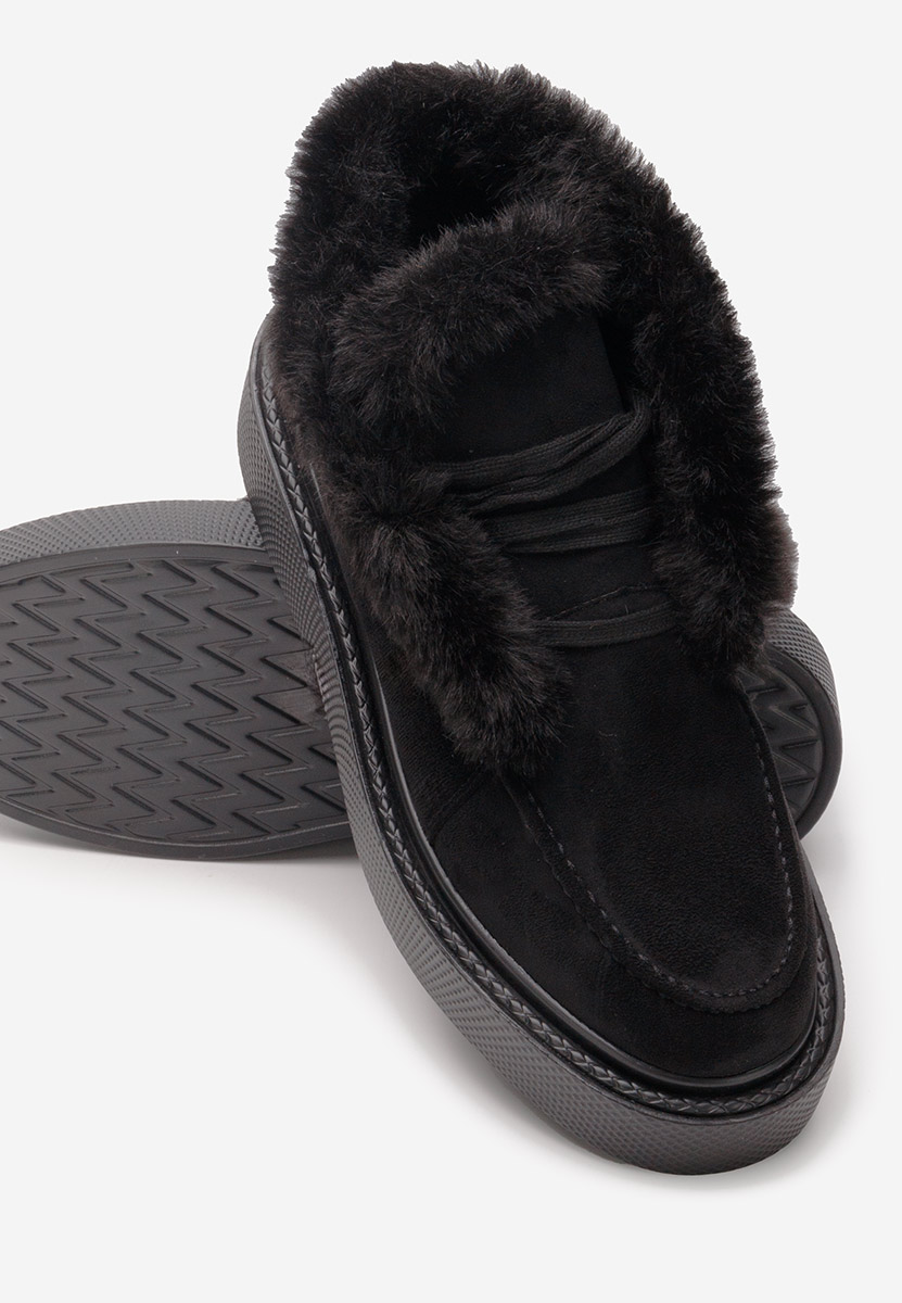 Černé kotníkové zimní boty Hazey