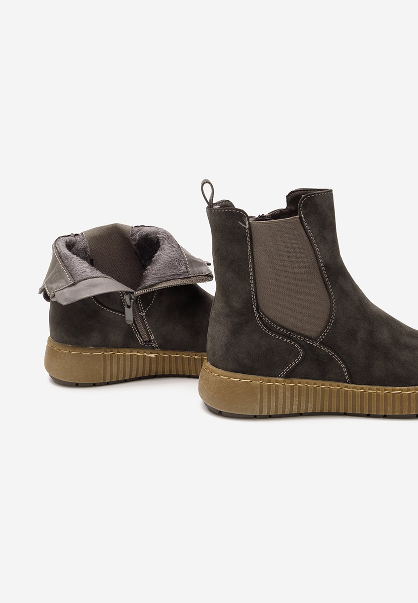 Šedé dámské chelsea boty Sheela