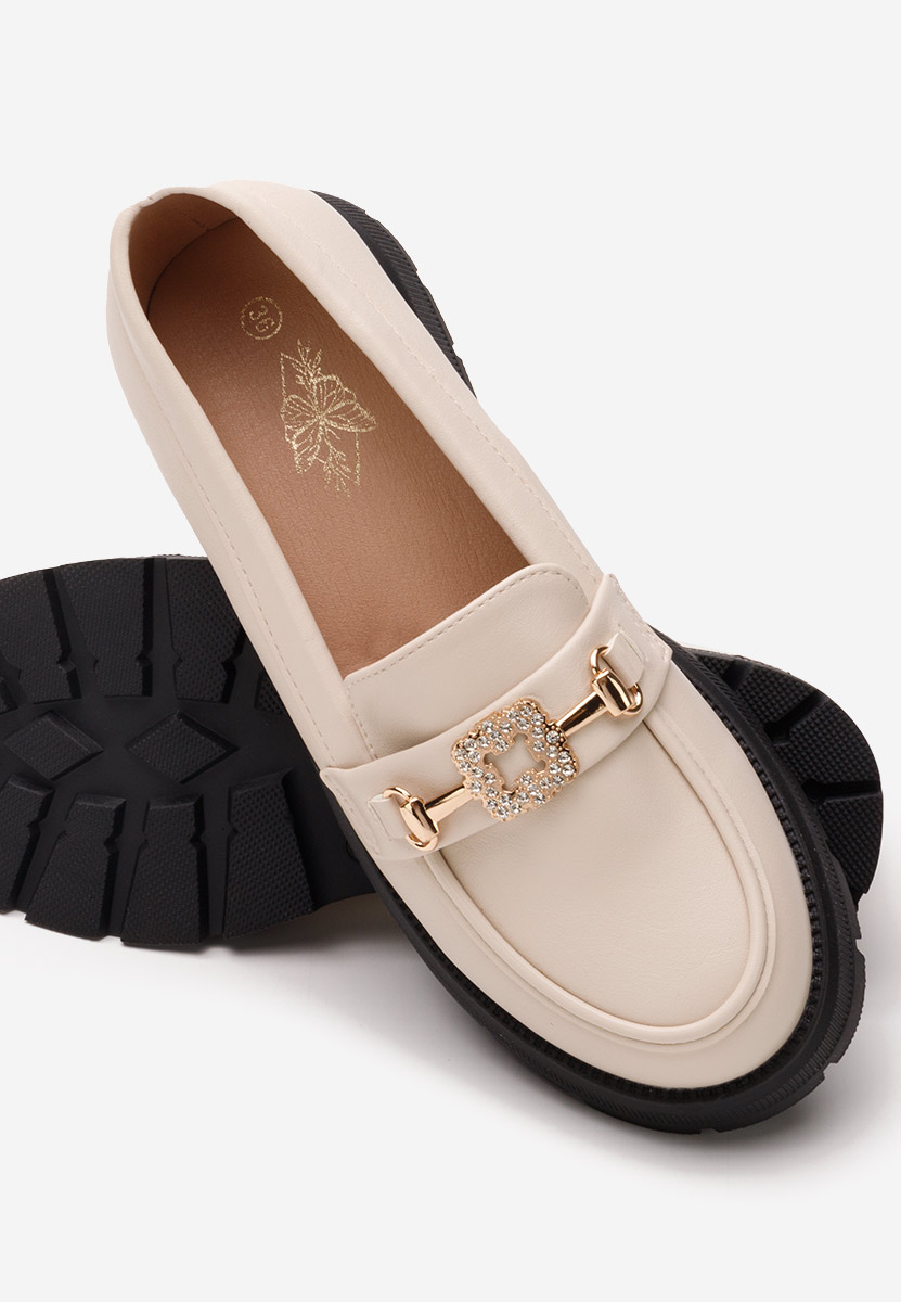 Béžové dívčí mokasíny Flumisa