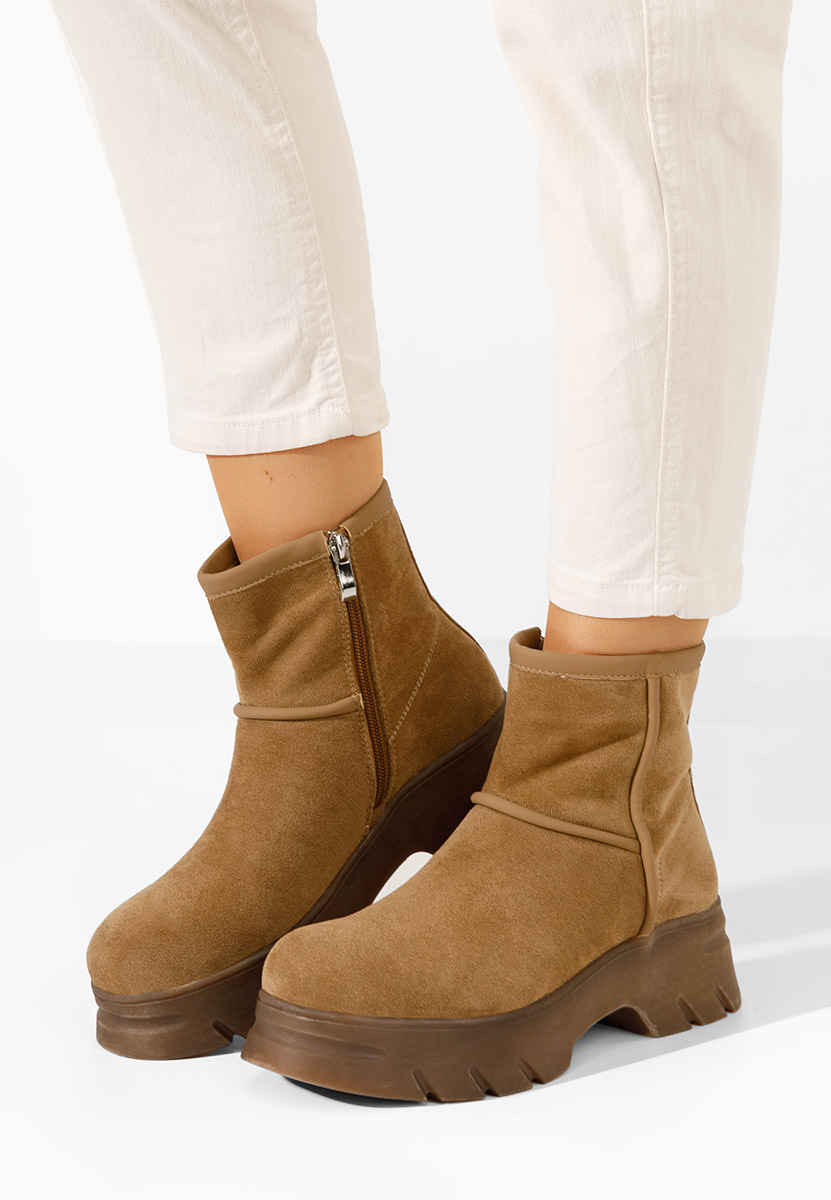 Hnedé dámské kotníková obuv Garonna