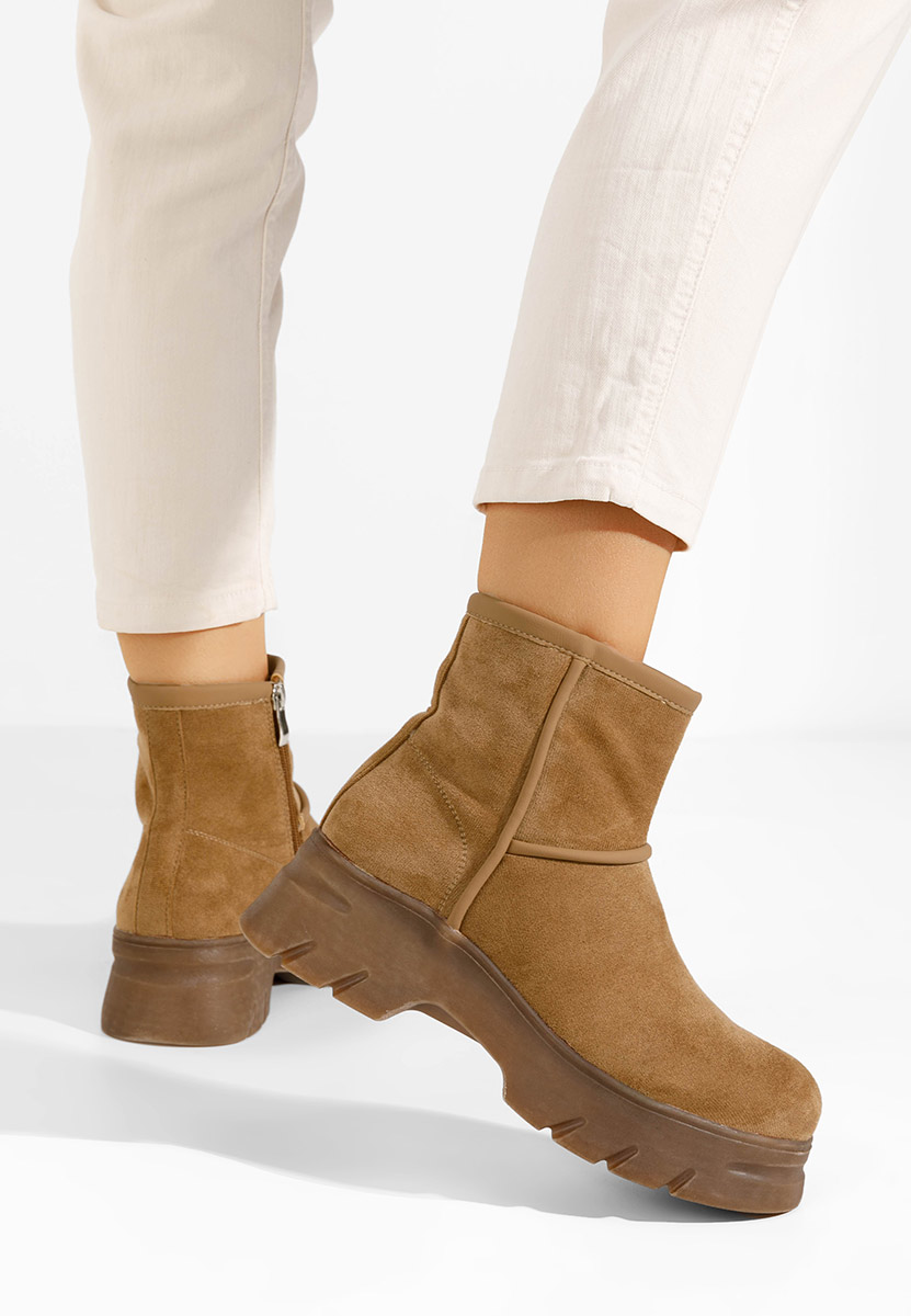 Hnedé dámské kotníková obuv Garonna