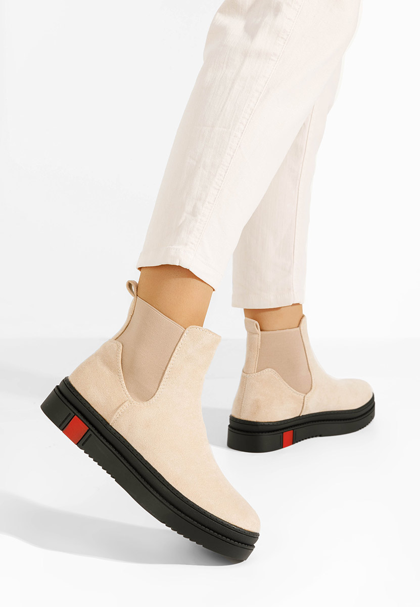 Béžové dámské kotníková obuv Samera