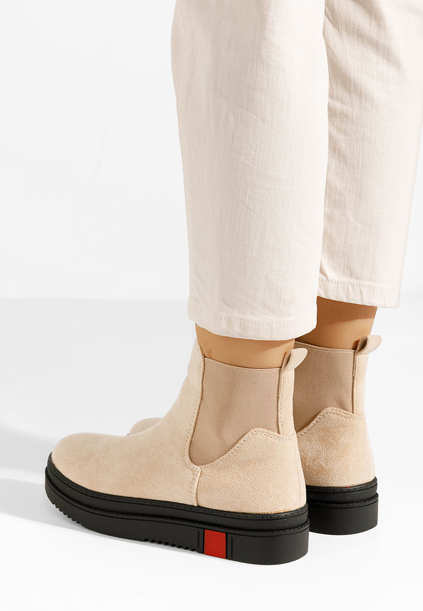 Béžové dámské kotníková obuv Samera