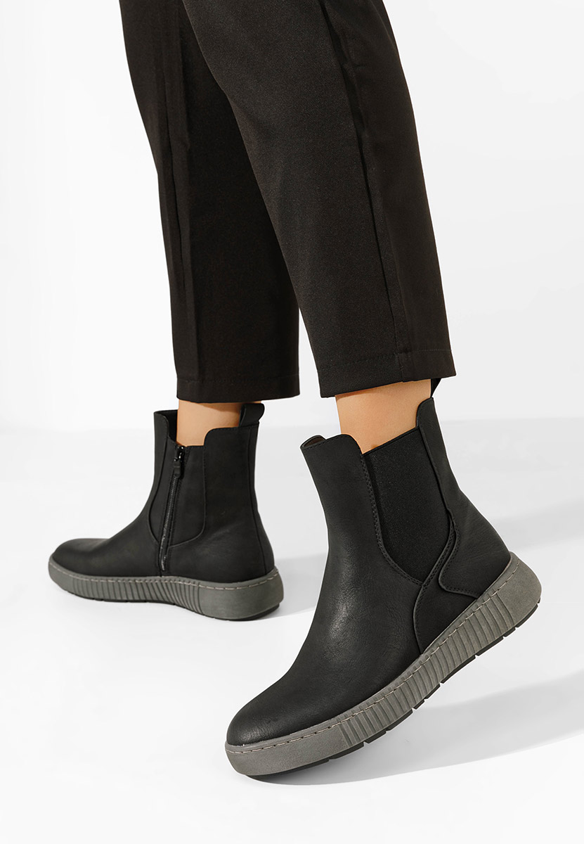 Černé dámské chelsea boty Sheela