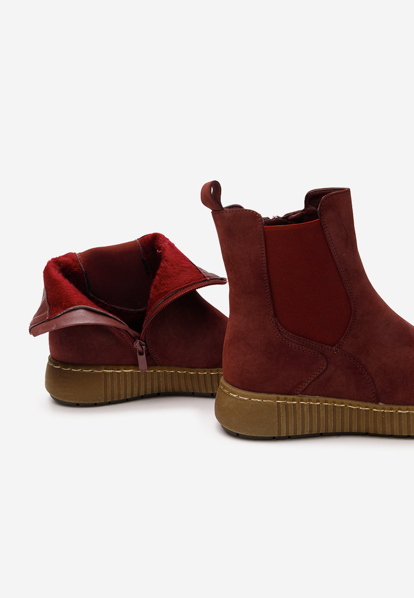 Červené dámské chelsea boty Sheela