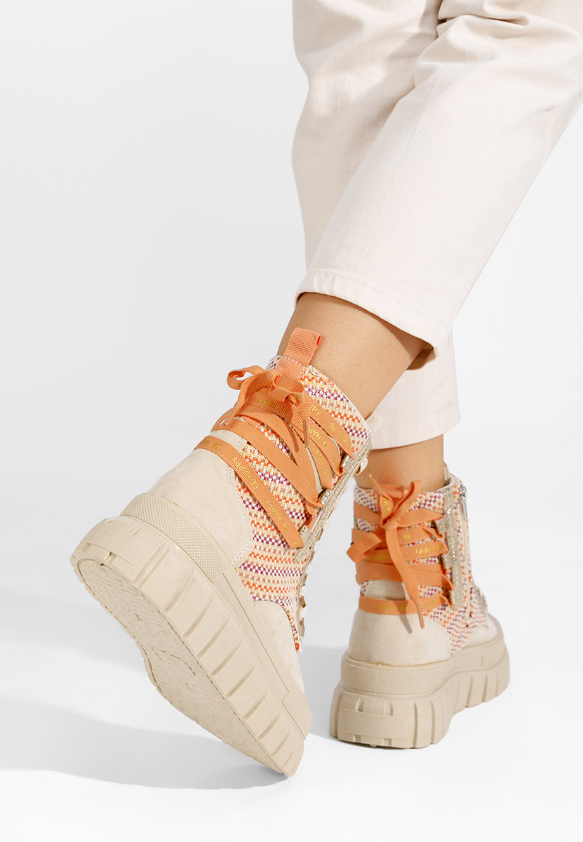 Béžové dámské kotníková obuv Brenia