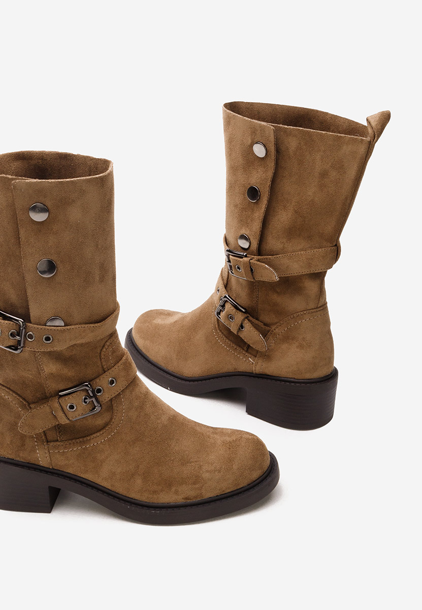 Khaki dámské polokozačky Kristie